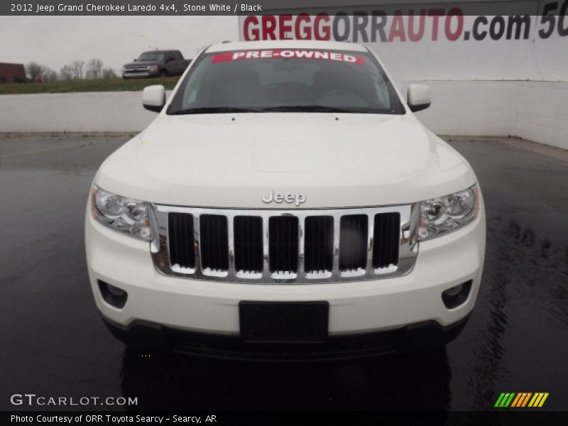 Stone White / Black 2012 Jeep Grand Cherokee Laredo 4x4