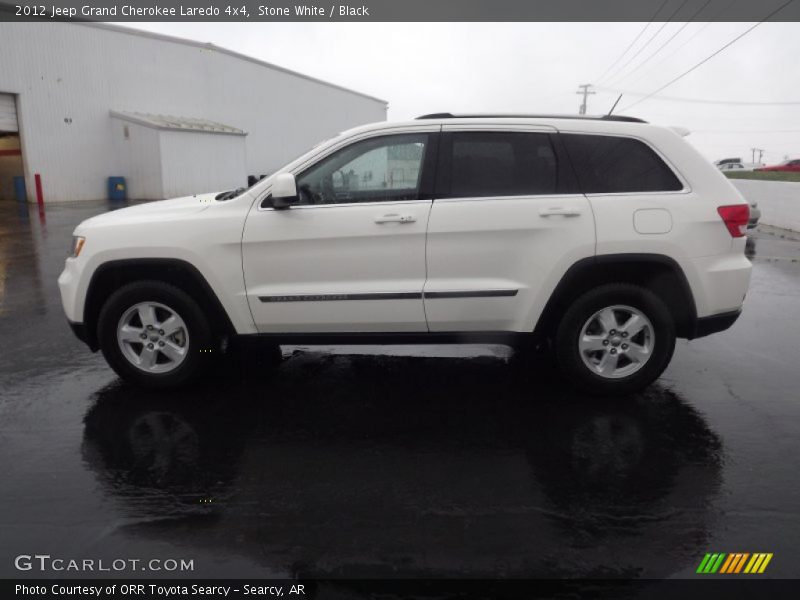 Stone White / Black 2012 Jeep Grand Cherokee Laredo 4x4