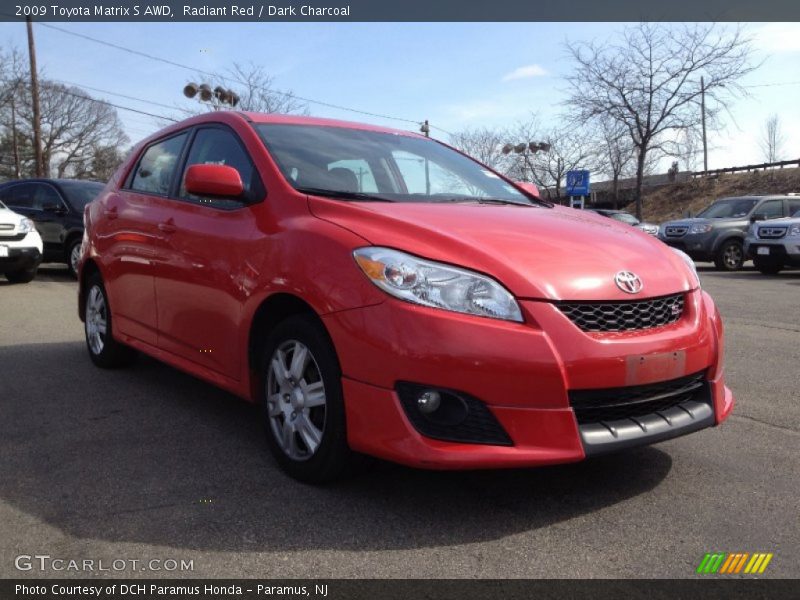 Radiant Red / Dark Charcoal 2009 Toyota Matrix S AWD