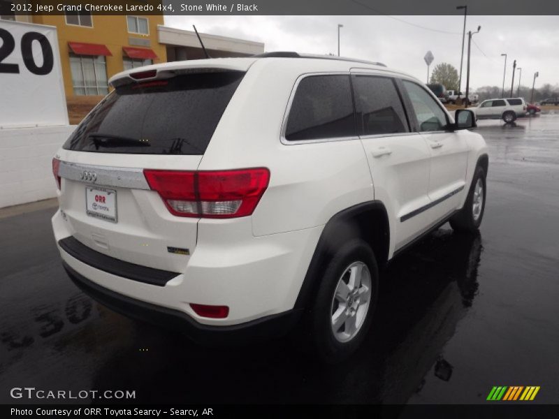 Stone White / Black 2012 Jeep Grand Cherokee Laredo 4x4