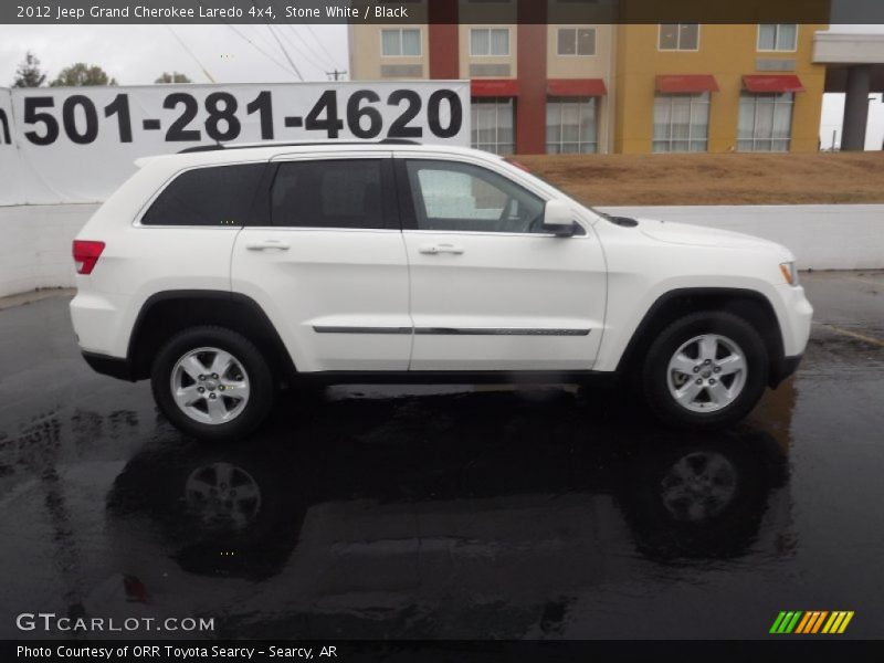Stone White / Black 2012 Jeep Grand Cherokee Laredo 4x4