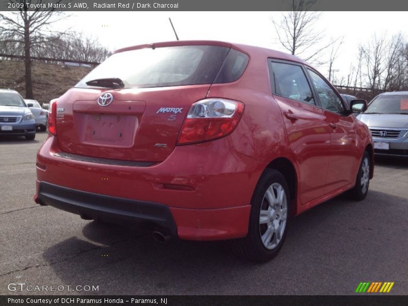 Radiant Red / Dark Charcoal 2009 Toyota Matrix S AWD