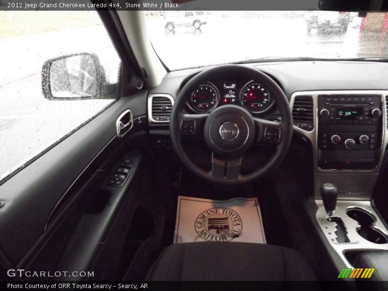 Stone White / Black 2012 Jeep Grand Cherokee Laredo 4x4