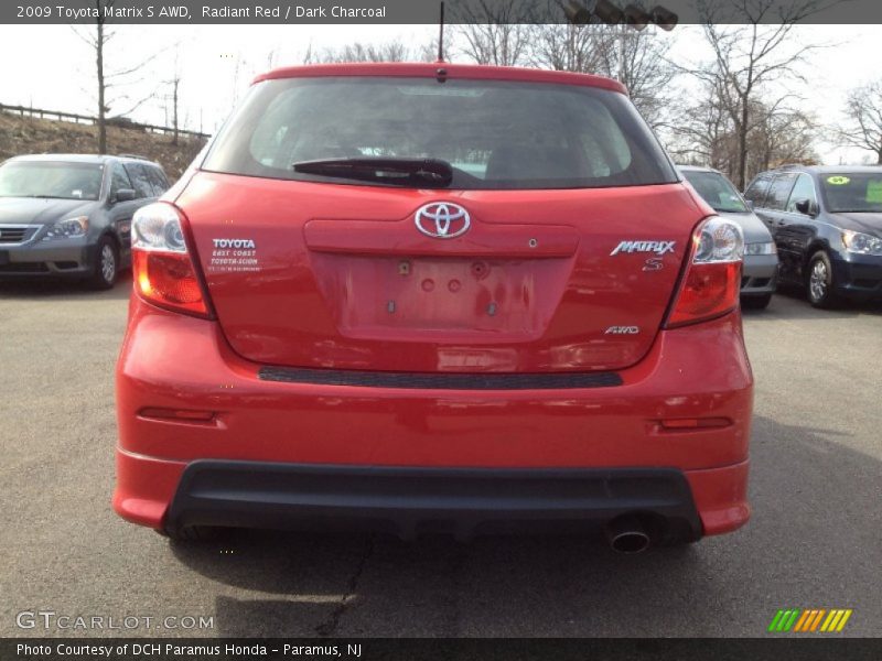Radiant Red / Dark Charcoal 2009 Toyota Matrix S AWD