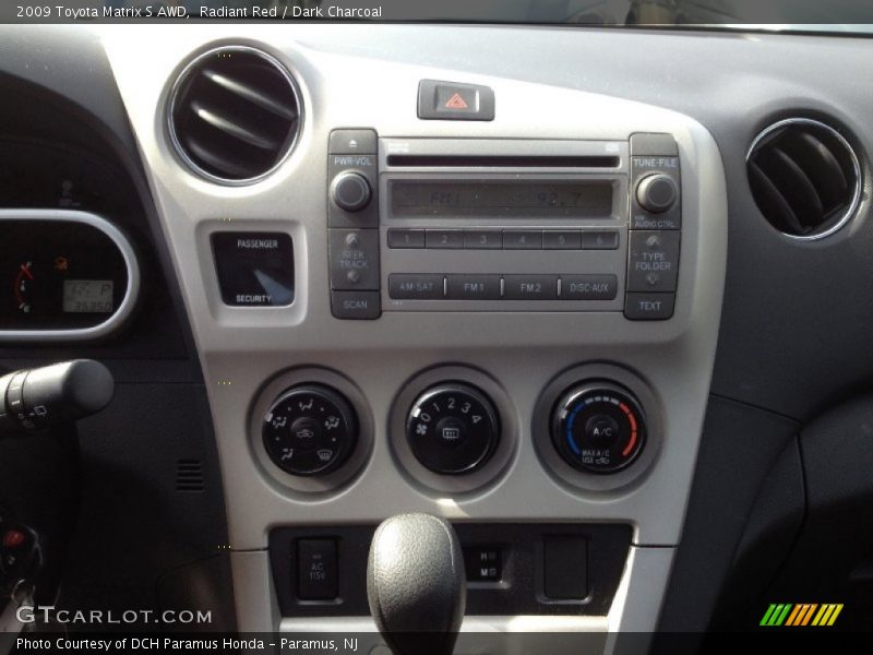Radiant Red / Dark Charcoal 2009 Toyota Matrix S AWD