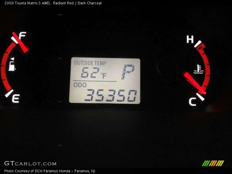 Radiant Red / Dark Charcoal 2009 Toyota Matrix S AWD