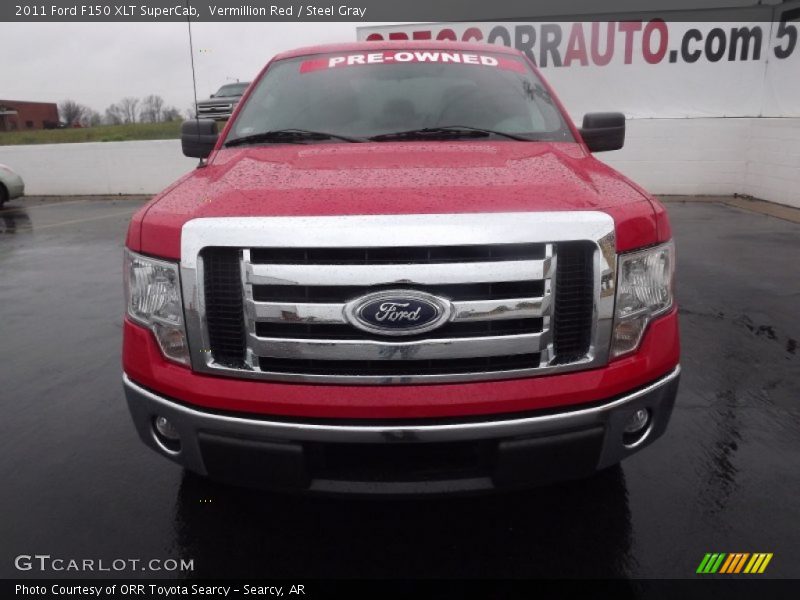 Vermillion Red / Steel Gray 2011 Ford F150 XLT SuperCab