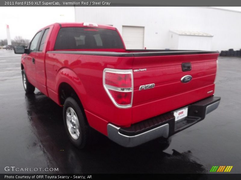 Vermillion Red / Steel Gray 2011 Ford F150 XLT SuperCab