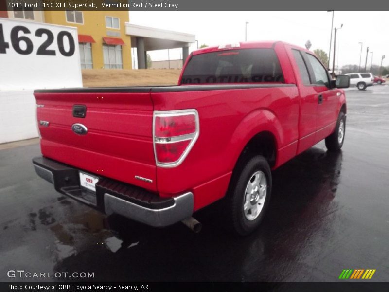 Vermillion Red / Steel Gray 2011 Ford F150 XLT SuperCab