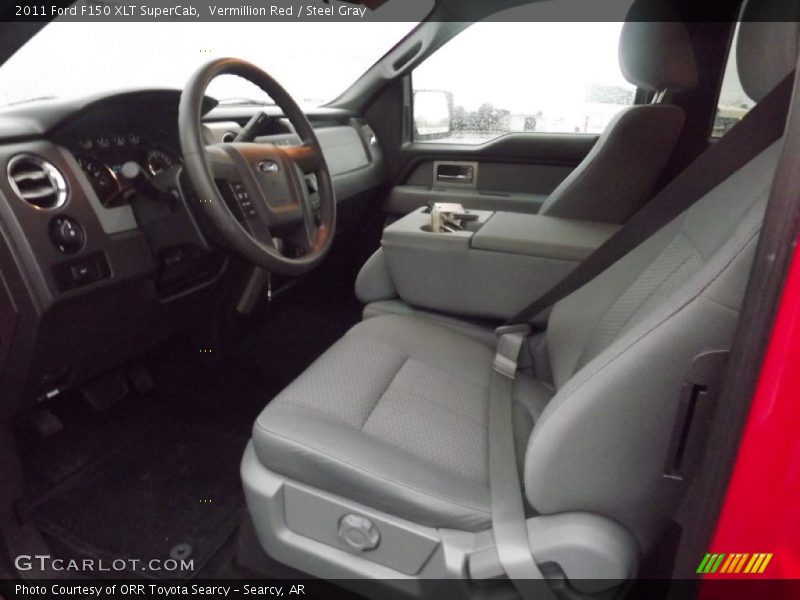 Vermillion Red / Steel Gray 2011 Ford F150 XLT SuperCab