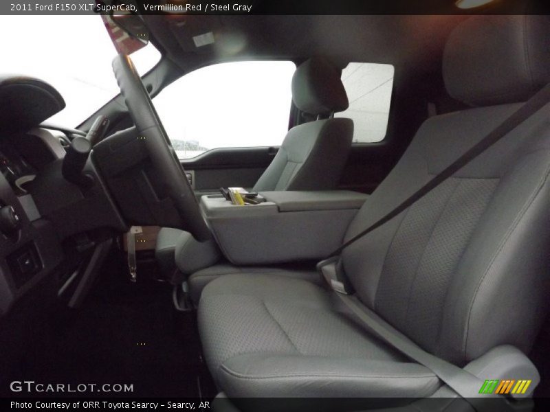 Vermillion Red / Steel Gray 2011 Ford F150 XLT SuperCab