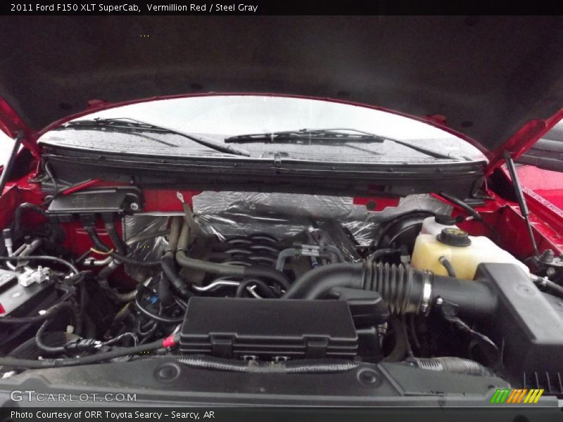 Vermillion Red / Steel Gray 2011 Ford F150 XLT SuperCab