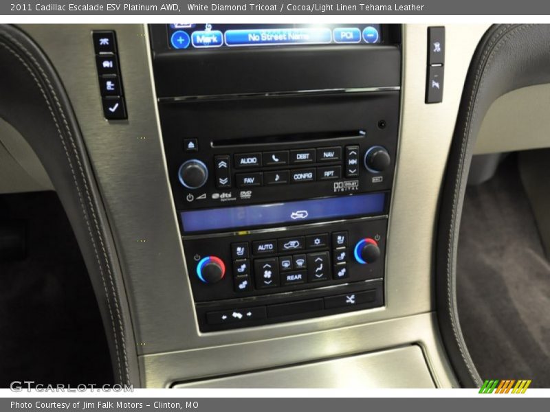 White Diamond Tricoat / Cocoa/Light Linen Tehama Leather 2011 Cadillac Escalade ESV Platinum AWD
