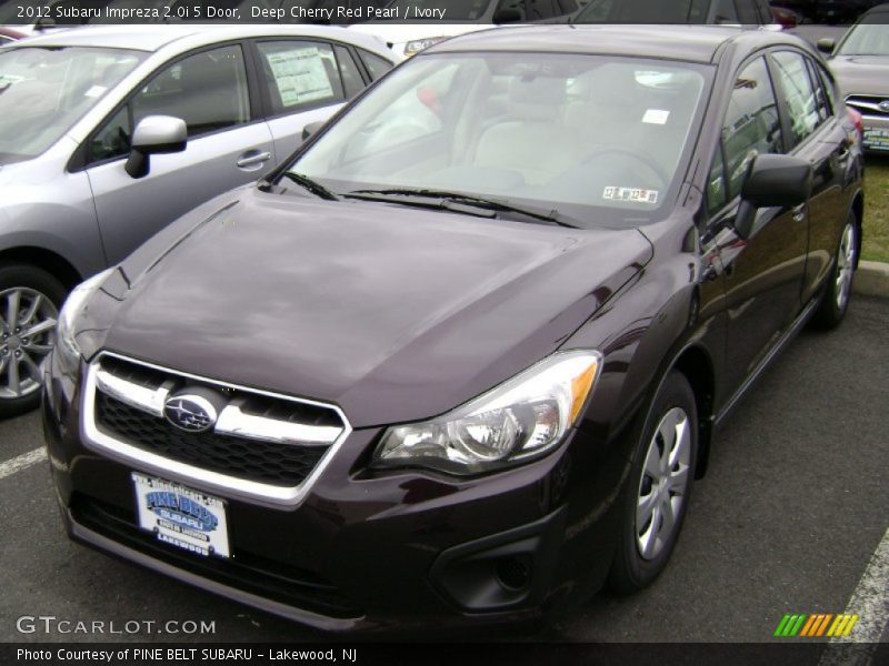 Deep Cherry Red Pearl / Ivory 2012 Subaru Impreza 2.0i 5 Door