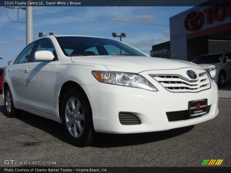 Super White / Bisque 2010 Toyota Camry LE