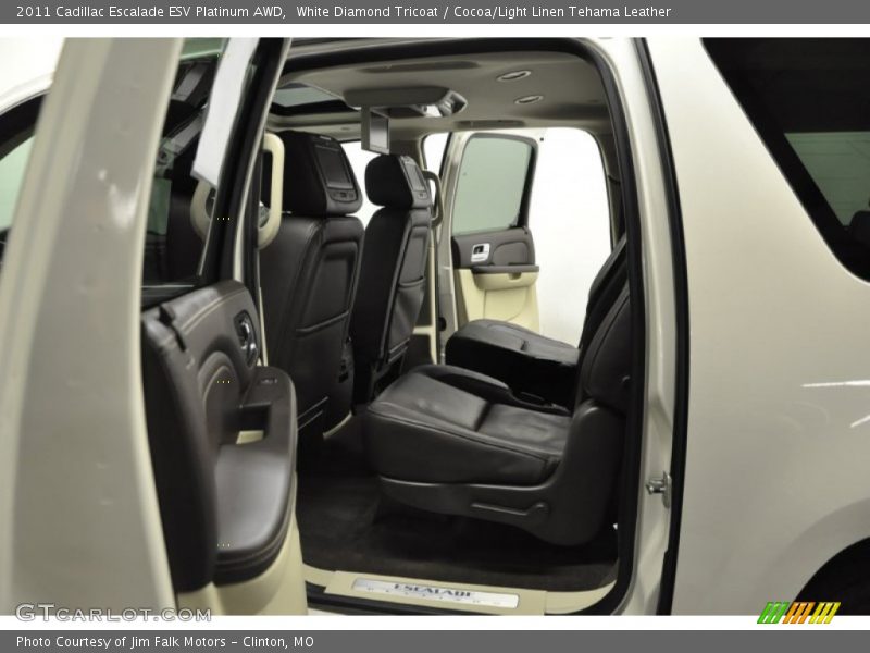 White Diamond Tricoat / Cocoa/Light Linen Tehama Leather 2011 Cadillac Escalade ESV Platinum AWD