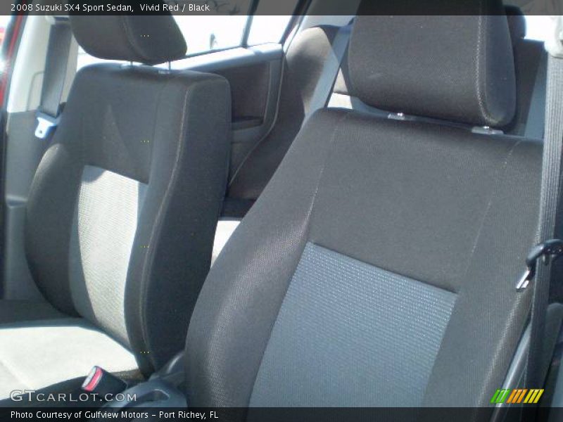 Vivid Red / Black 2008 Suzuki SX4 Sport Sedan