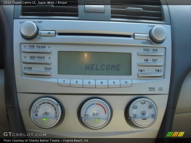 Super White / Bisque 2010 Toyota Camry LE