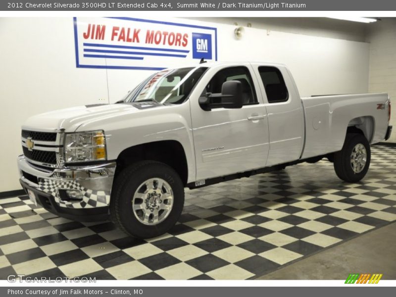 Summit White / Dark Titanium/Light Titanium 2012 Chevrolet Silverado 3500HD LT Extended Cab 4x4