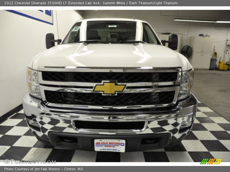 Summit White / Dark Titanium/Light Titanium 2012 Chevrolet Silverado 3500HD LT Extended Cab 4x4