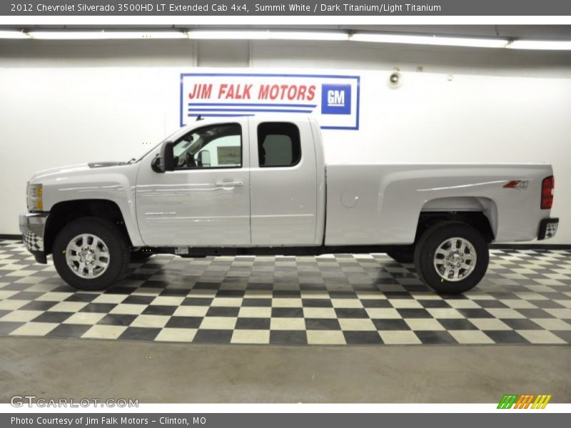 Summit White / Dark Titanium/Light Titanium 2012 Chevrolet Silverado 3500HD LT Extended Cab 4x4