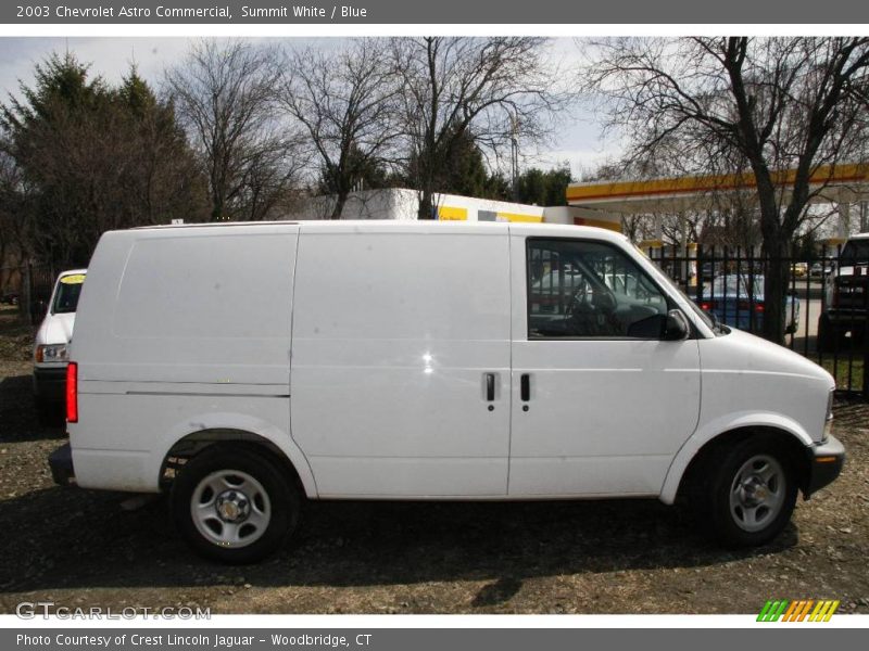Summit White / Blue 2003 Chevrolet Astro Commercial