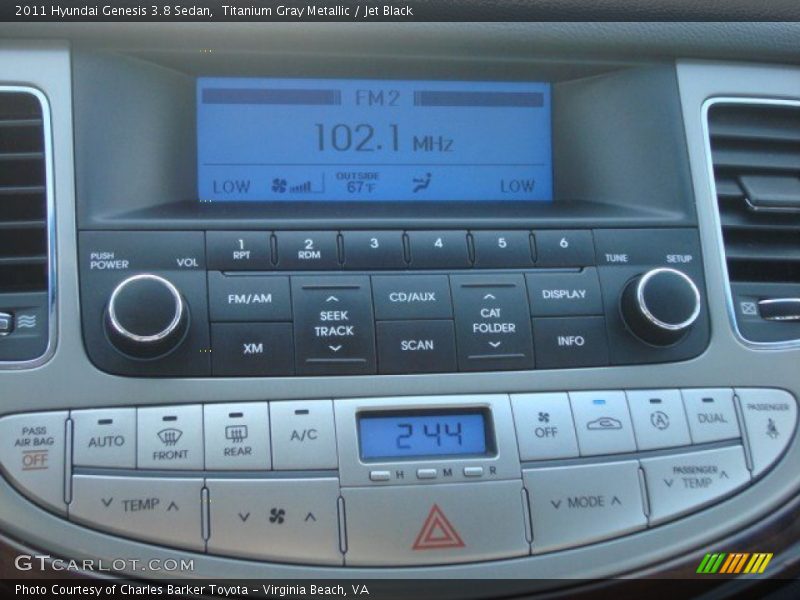 Titanium Gray Metallic / Jet Black 2011 Hyundai Genesis 3.8 Sedan