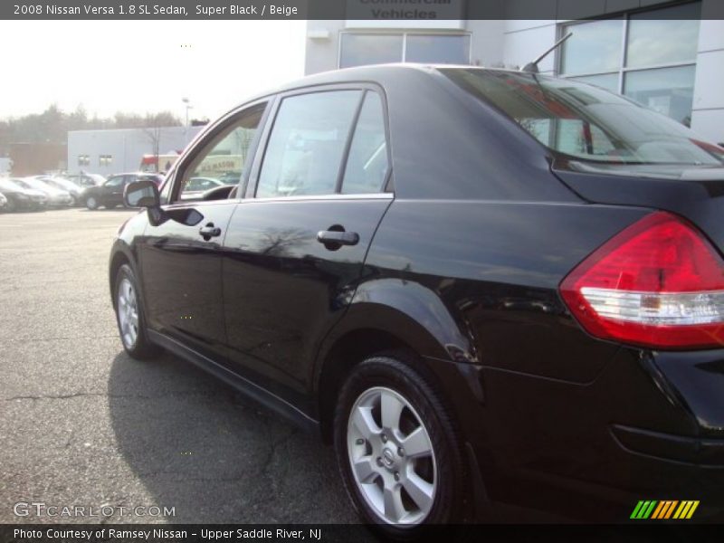 Super Black / Beige 2008 Nissan Versa 1.8 SL Sedan
