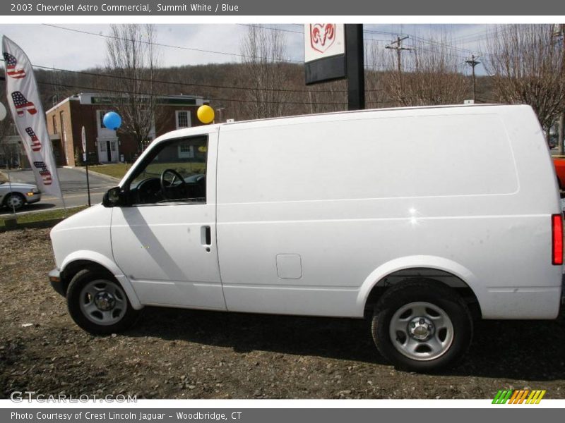 Summit White / Blue 2003 Chevrolet Astro Commercial