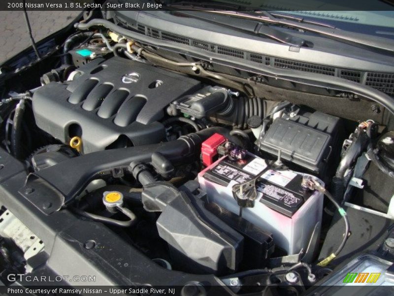 Super Black / Beige 2008 Nissan Versa 1.8 SL Sedan
