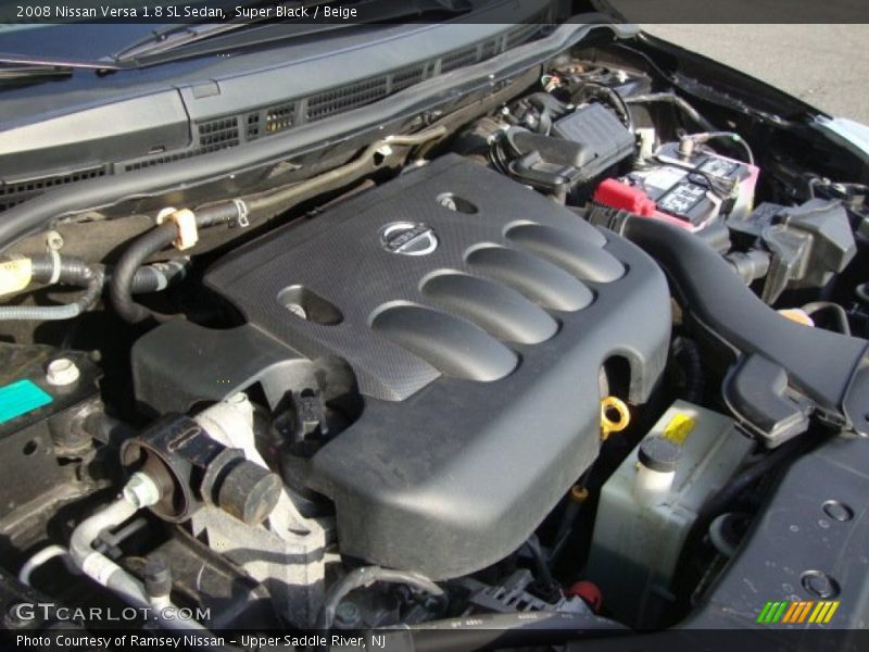 Super Black / Beige 2008 Nissan Versa 1.8 SL Sedan