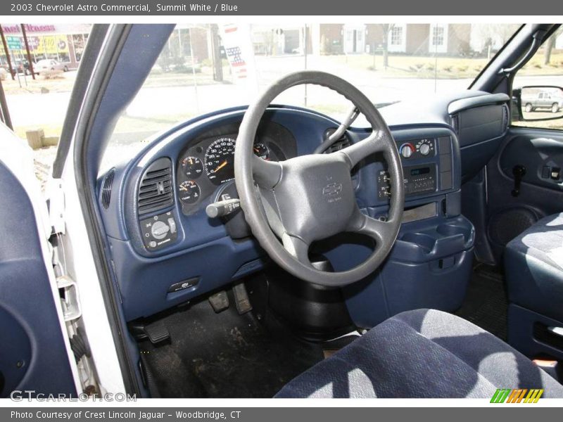 Summit White / Blue 2003 Chevrolet Astro Commercial