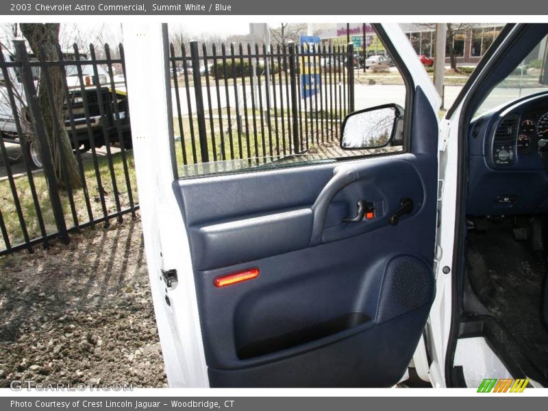 Summit White / Blue 2003 Chevrolet Astro Commercial
