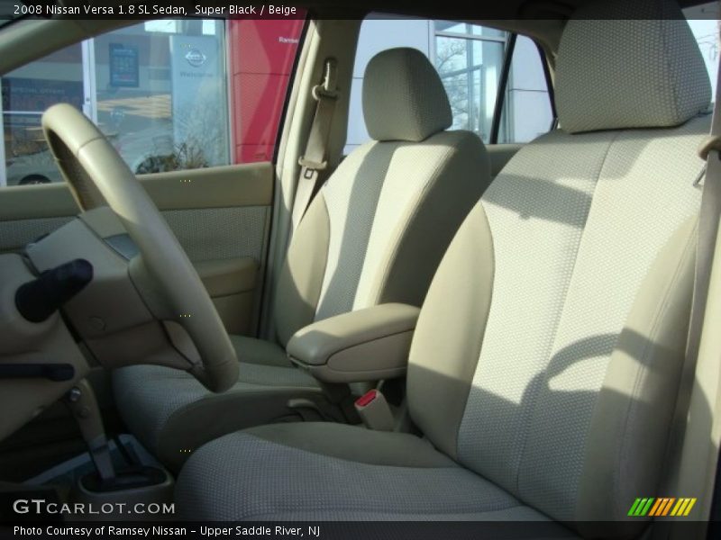 Super Black / Beige 2008 Nissan Versa 1.8 SL Sedan