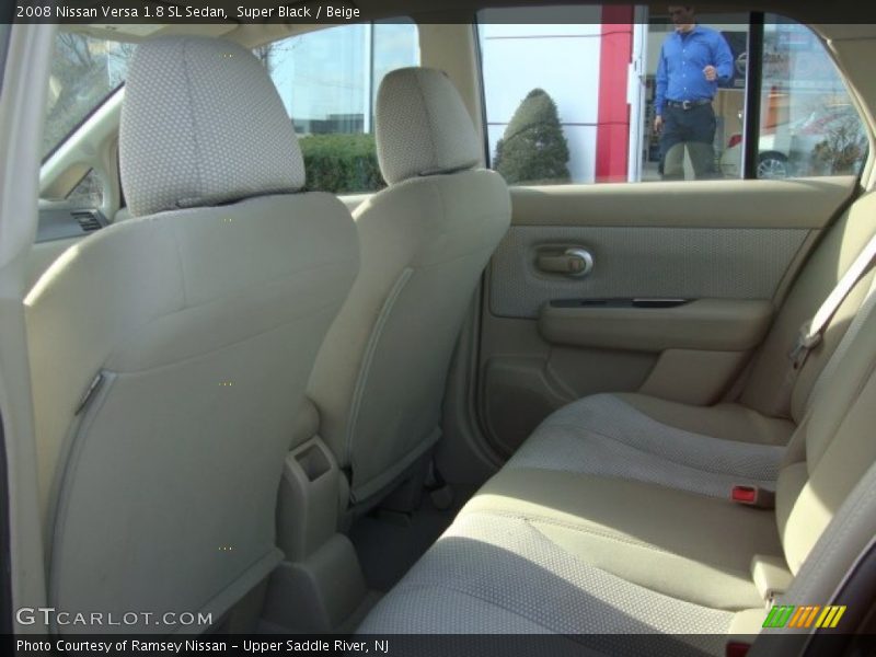 Super Black / Beige 2008 Nissan Versa 1.8 SL Sedan