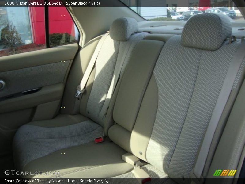 Super Black / Beige 2008 Nissan Versa 1.8 SL Sedan