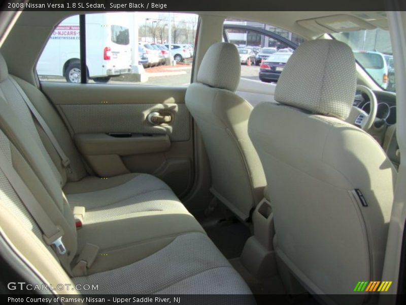 Super Black / Beige 2008 Nissan Versa 1.8 SL Sedan
