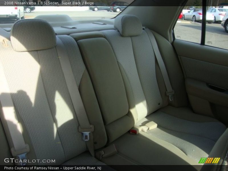 Super Black / Beige 2008 Nissan Versa 1.8 SL Sedan