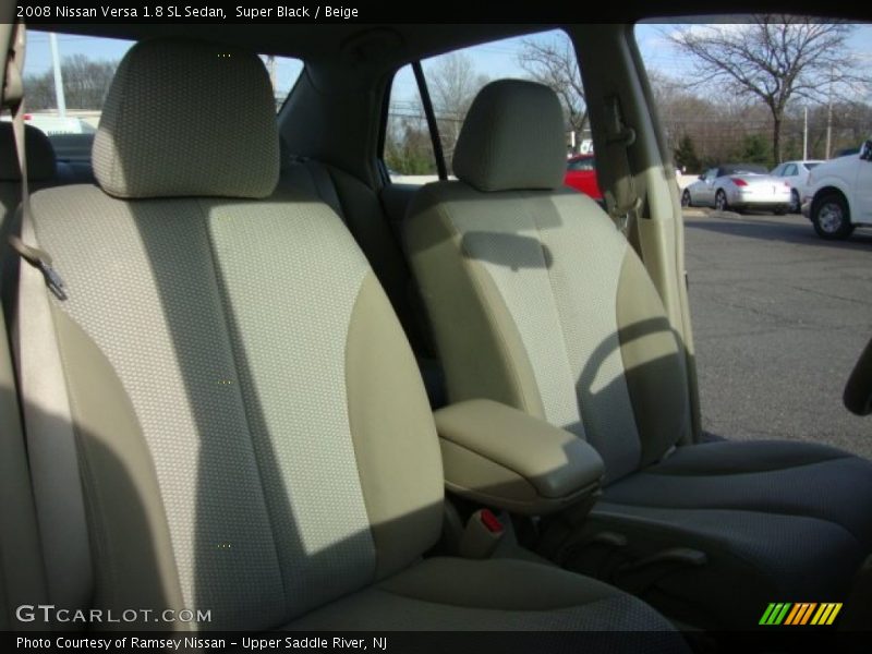 Super Black / Beige 2008 Nissan Versa 1.8 SL Sedan
