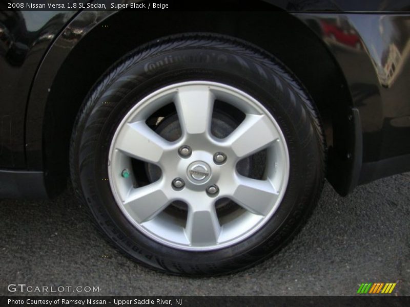 Super Black / Beige 2008 Nissan Versa 1.8 SL Sedan