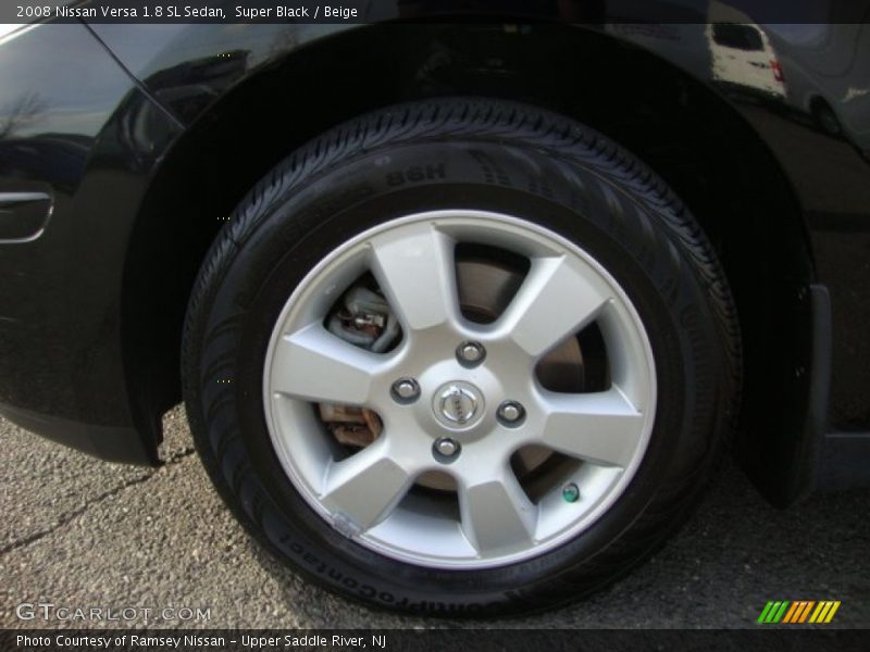 Super Black / Beige 2008 Nissan Versa 1.8 SL Sedan