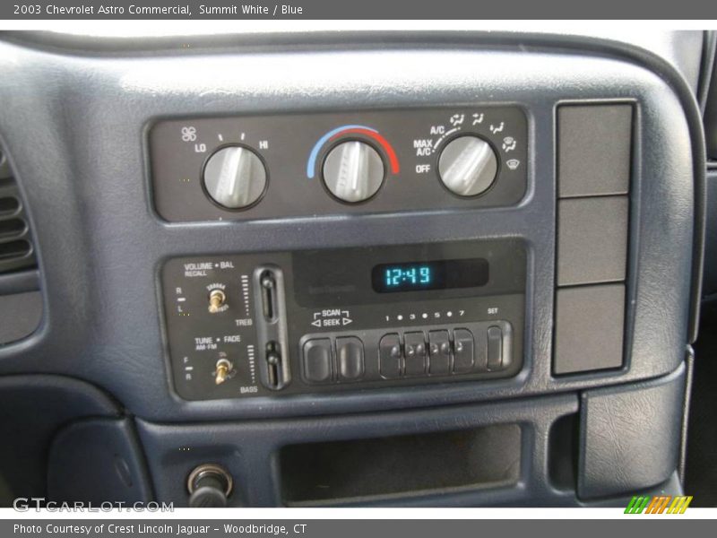 Summit White / Blue 2003 Chevrolet Astro Commercial
