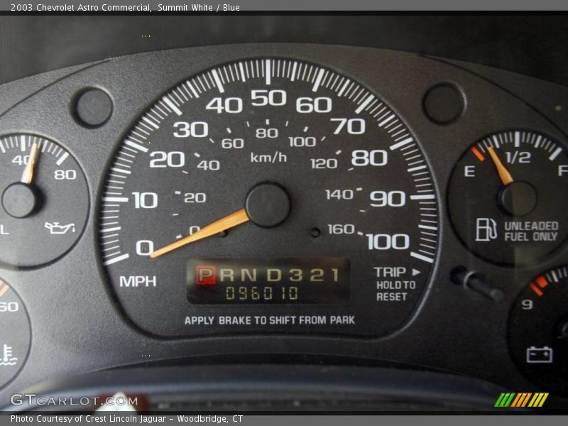 Summit White / Blue 2003 Chevrolet Astro Commercial