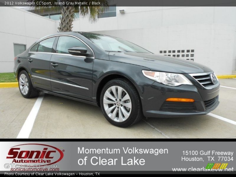 Island Gray Metallic / Black 2012 Volkswagen CC Sport