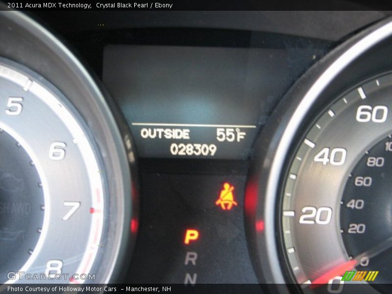 Crystal Black Pearl / Ebony 2011 Acura MDX Technology