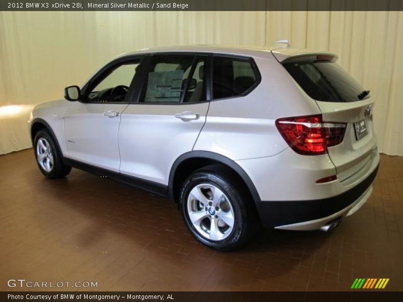 Mineral Silver Metallic / Sand Beige 2012 BMW X3 xDrive 28i