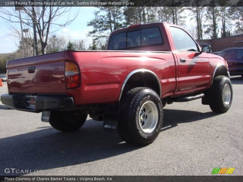Sunfire Red Pearl Metallic / Gray 1998 Toyota Tacoma Regular Cab 4x4