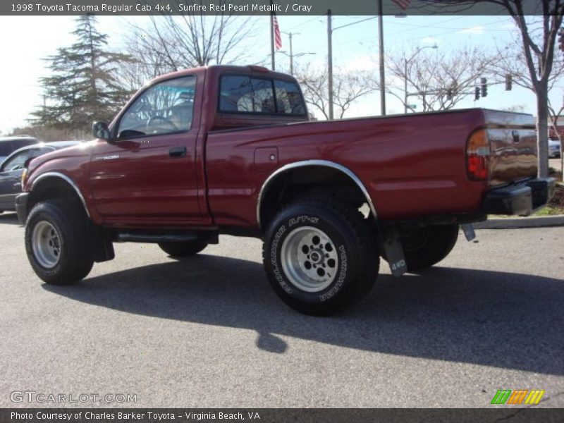 Sunfire Red Pearl Metallic / Gray 1998 Toyota Tacoma Regular Cab 4x4