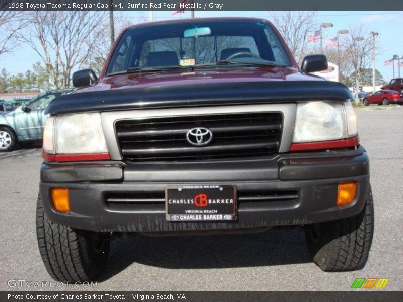 Sunfire Red Pearl Metallic / Gray 1998 Toyota Tacoma Regular Cab 4x4