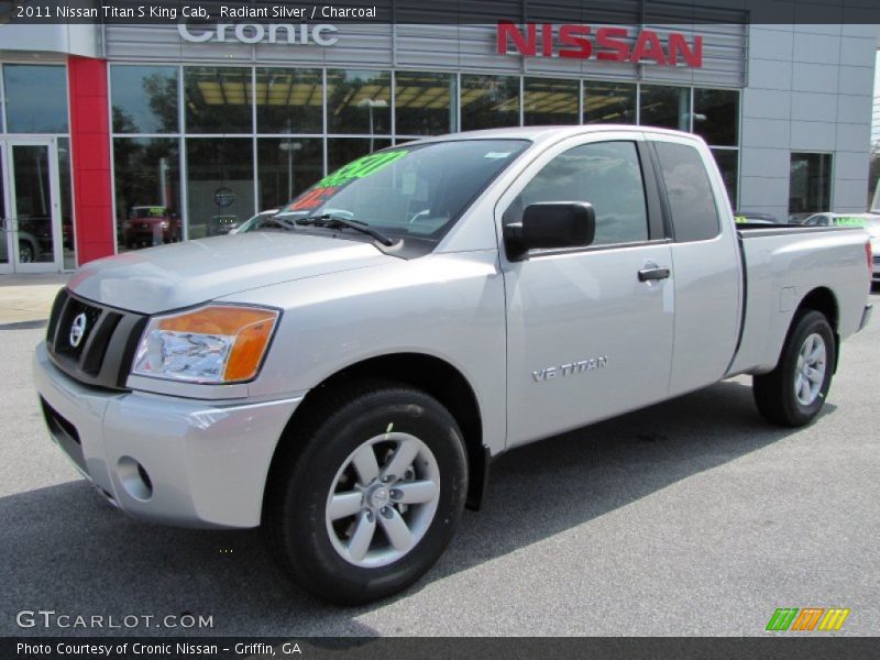 Radiant Silver / Charcoal 2011 Nissan Titan S King Cab